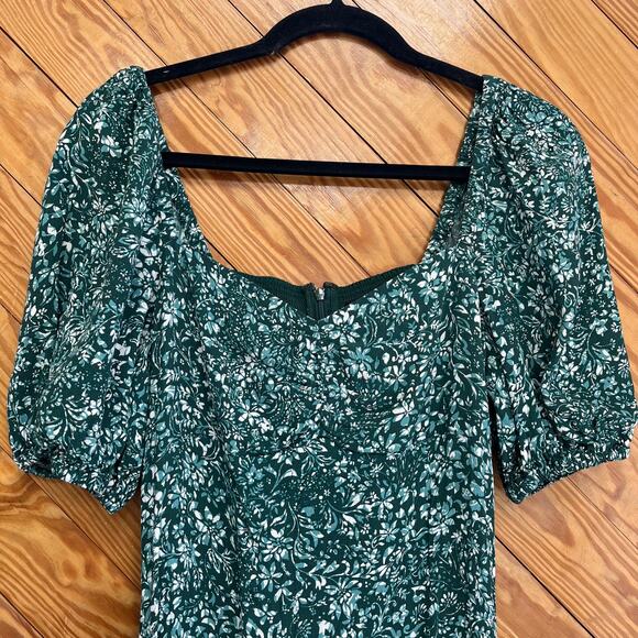 Madewell Puff-Sleeve Sweetheart Midi Dress in Floral - Picture 5 of 10